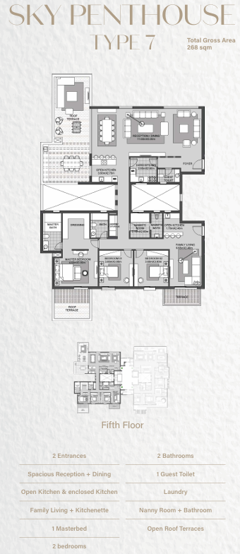 Floor plan for apartment at Oak Residence