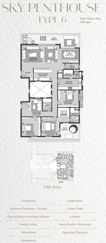 Floor plan for apartment at Oak Residence