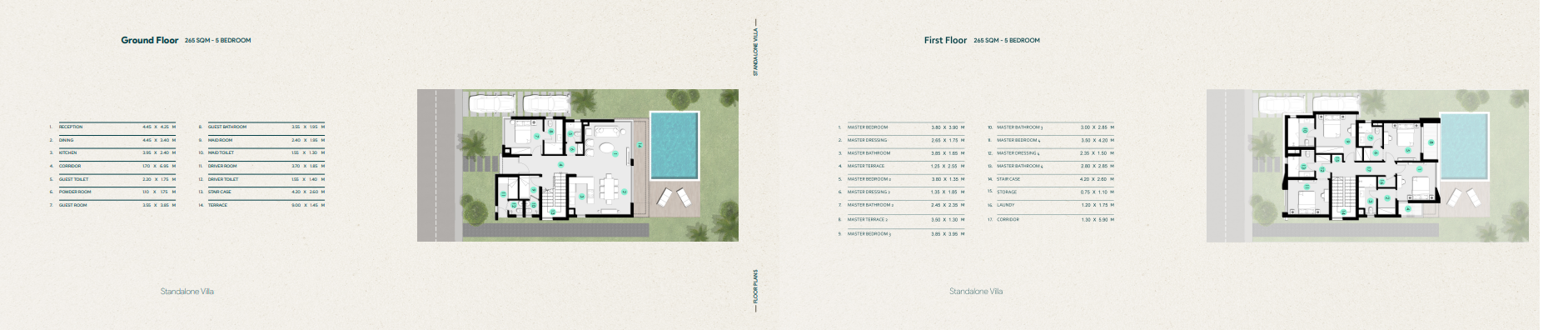Floor plan for villa at Azha North Coast