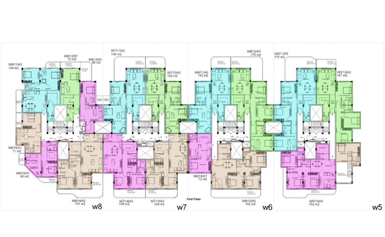 Floor plan for apartment at White Residence