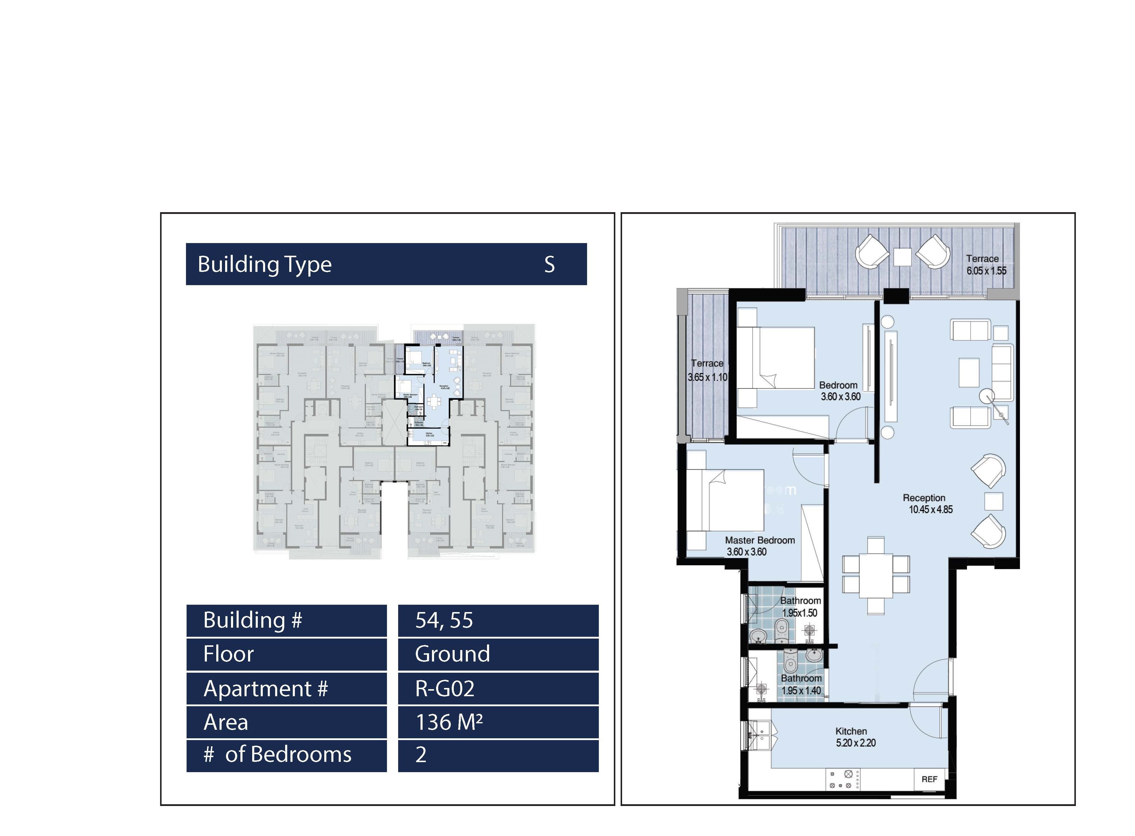 Floor plan for apartment at Fifth Square Al Marasem