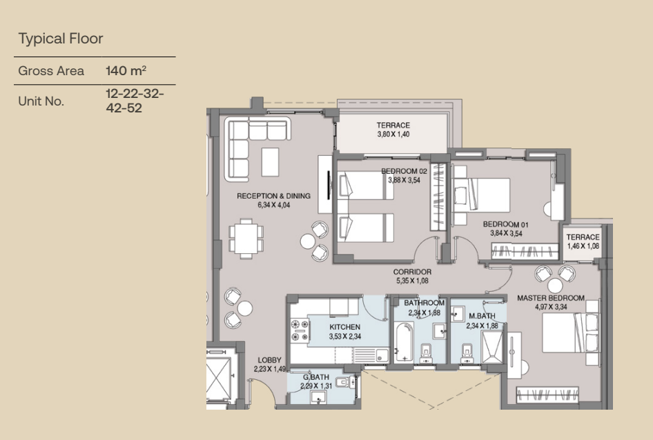 Floor plan for apartment at Westview Residence