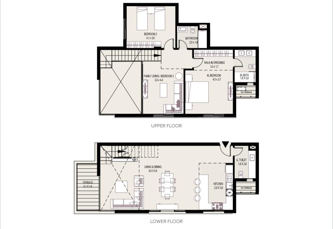 Floor plan for duplex at DISTRICT 5