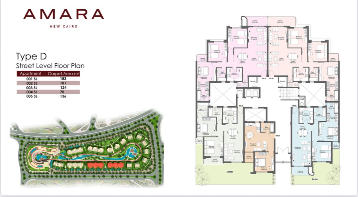Floor plan for apartment at Amara