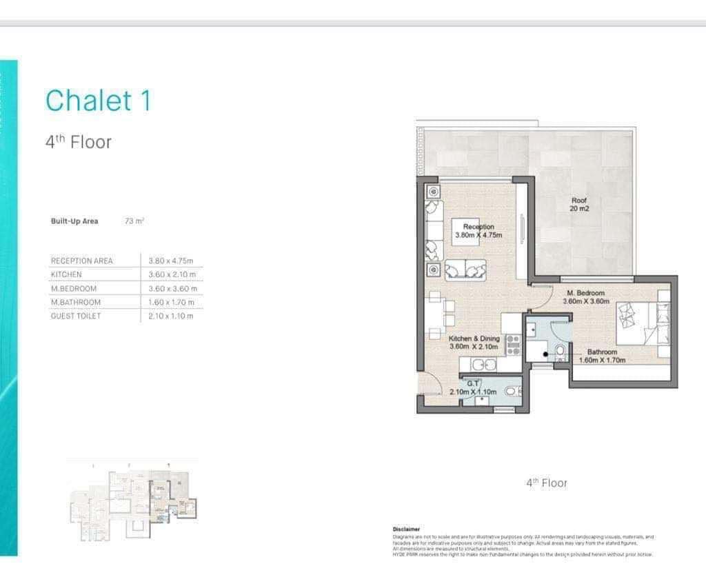 Floor plan for penthouse at Hyde Park North - Seashore