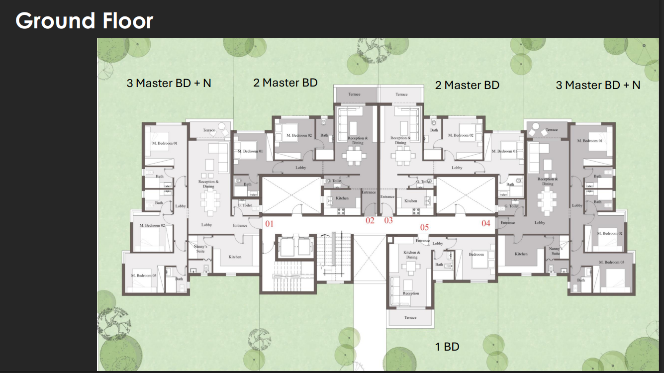 Floor plan for apartment at Jirian - Palm Hills