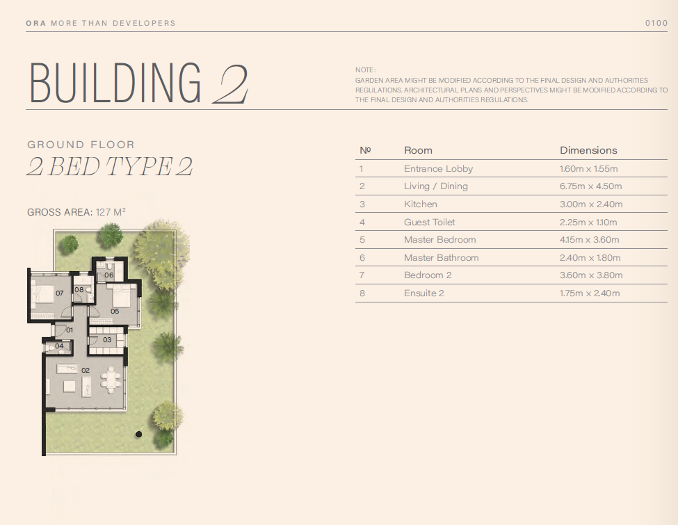 Floor plan for apartment at Park Side Residences