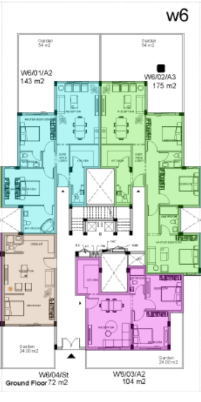 Floor plan for apartment at White Residence