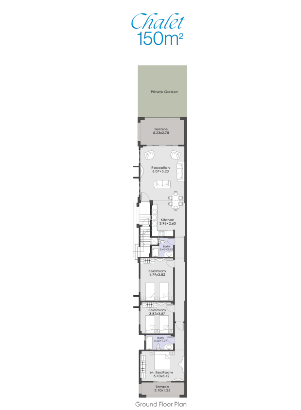 Floor plan for chalet at La Vista Bay East