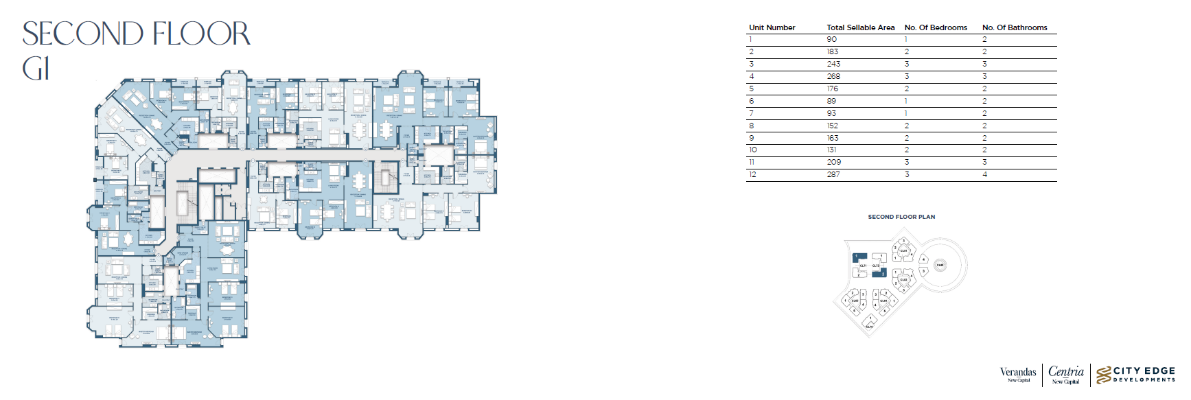 Floor plan for apartment at New Garden City