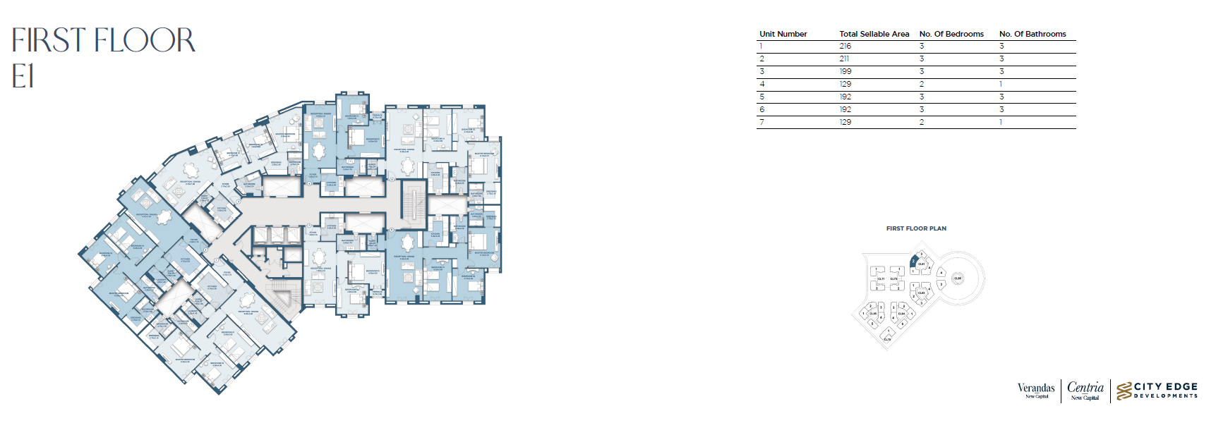 Floor plan for apartment at New Garden City