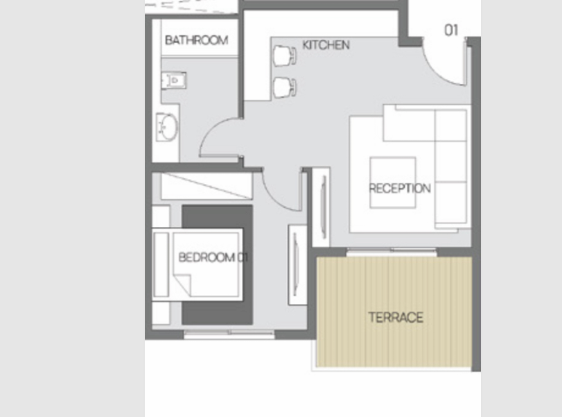Floor plan for chalet at Safia - Ras El Hekma