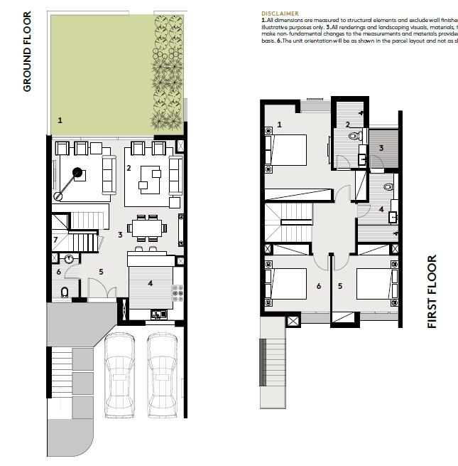 Floor plan for duplex at Al Burouj