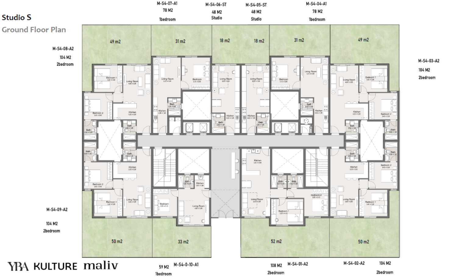 Floor plan for apartment at Maliv