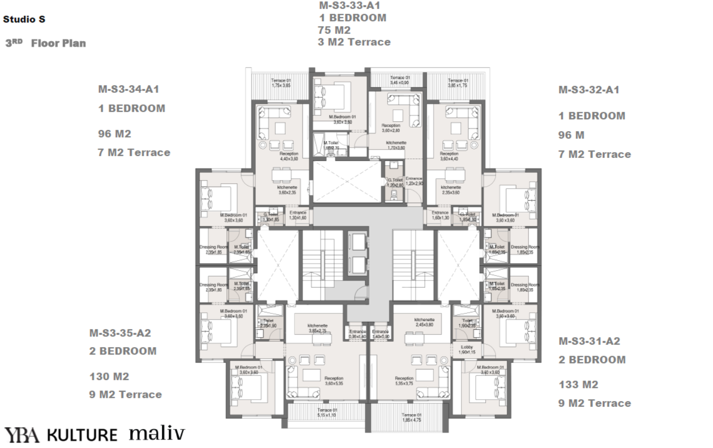Floor plan for apartment at Maliv