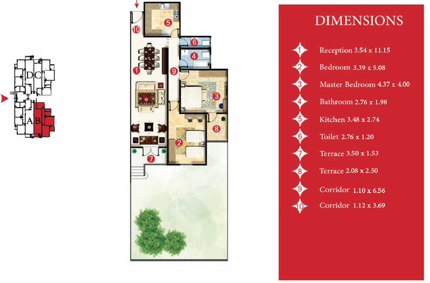 Floor plan for apartment at Capital Heights 2