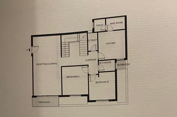 Floor plan for penthouse at Telal East