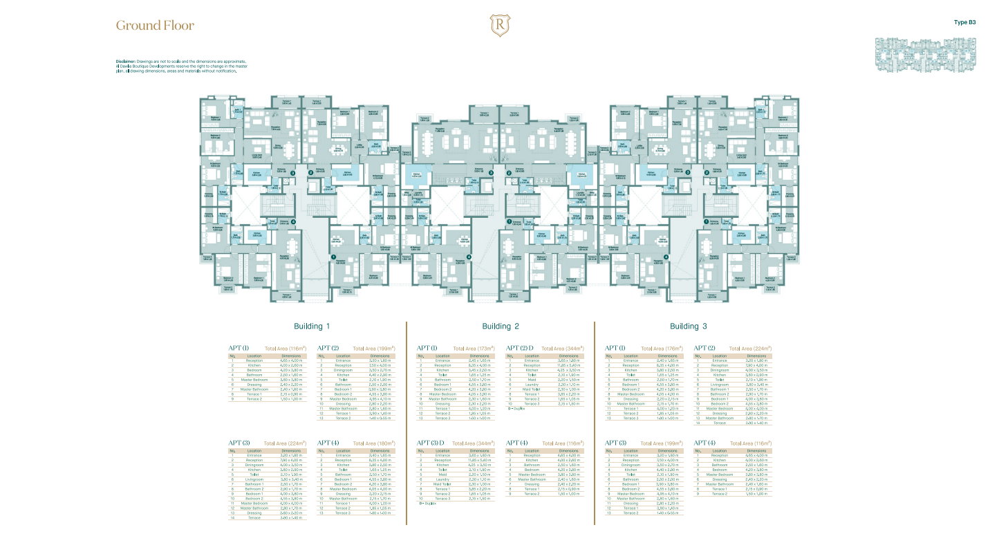 Floor plan for apartment at Regent's Square