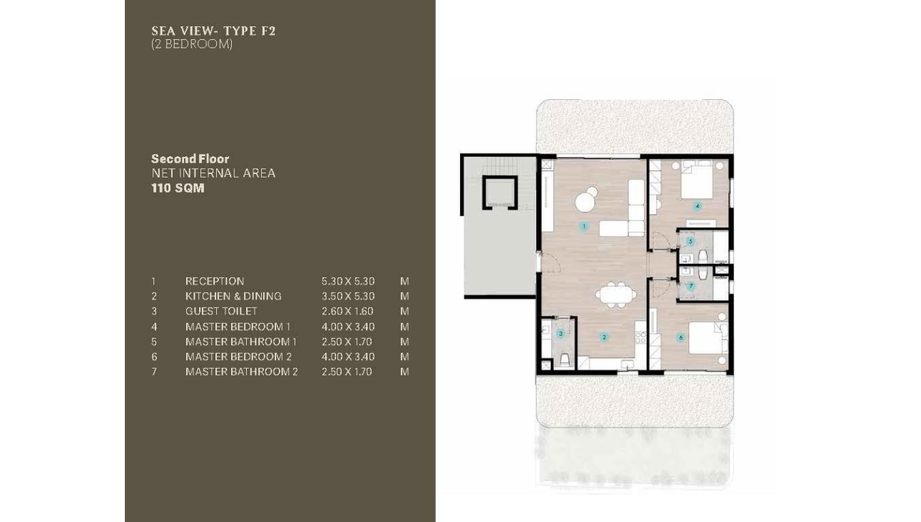 Floor plan for chalet at Azha North Coast