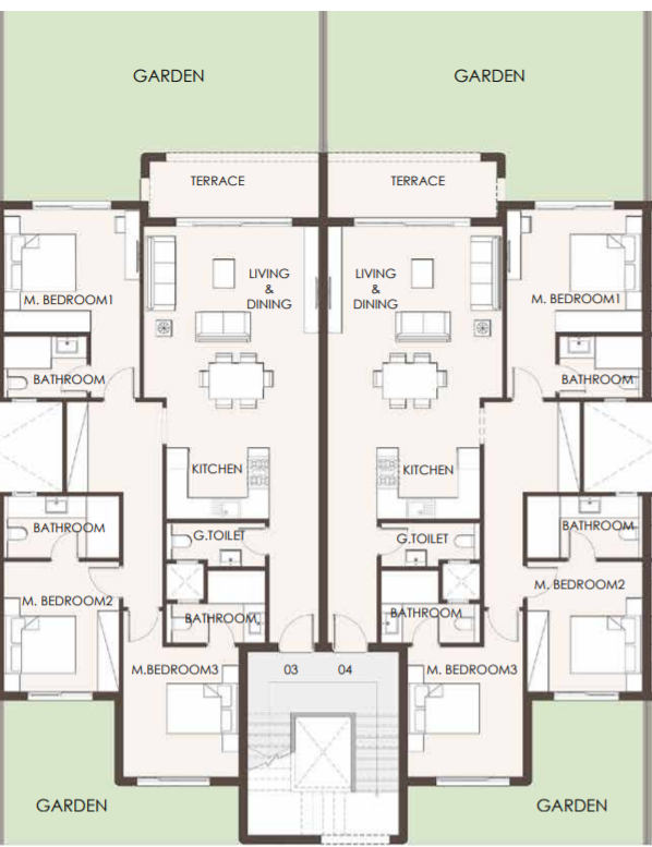 Floor plan for townhouse at New Giza