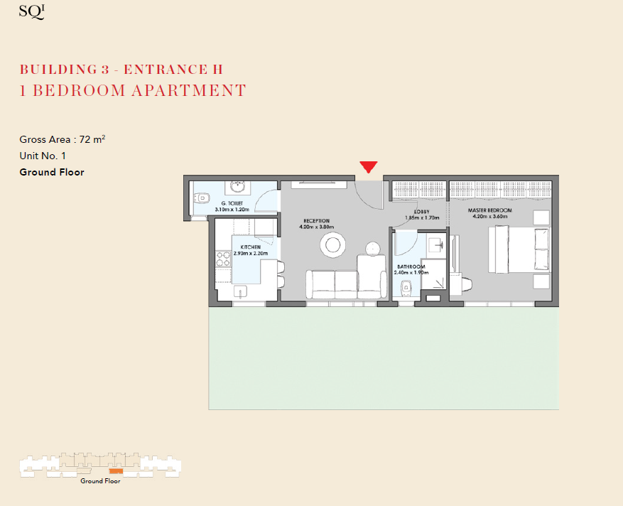 Floor plan for chalet at SQ1