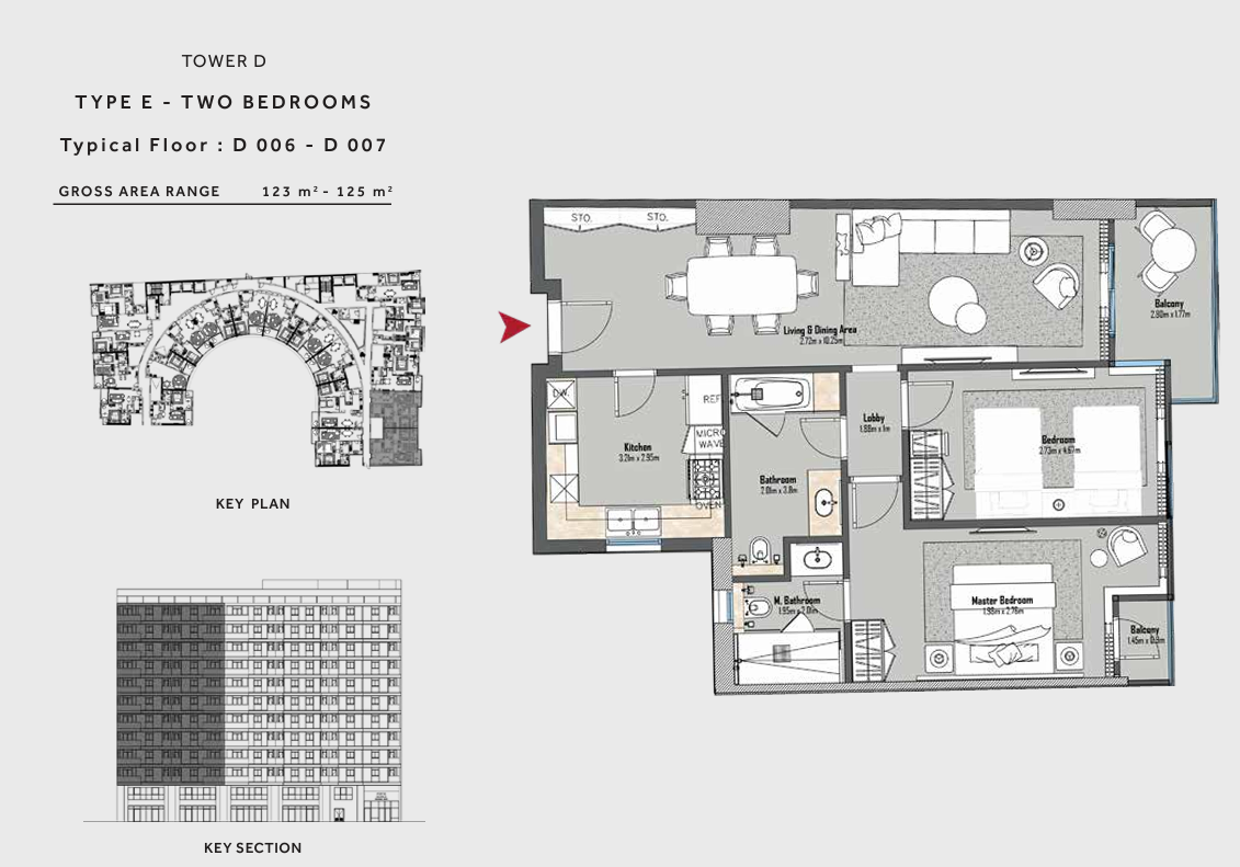 Floor plan for apartment at The Signature Tower