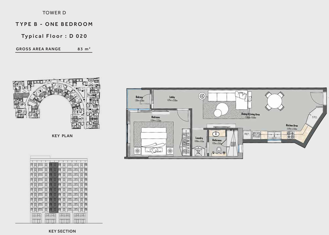 Floor plan for apartment at Marriott Residences Heliopolis
