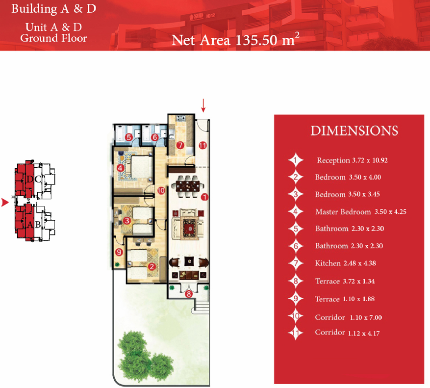 Floor plan for apartment at Capital Heights 2