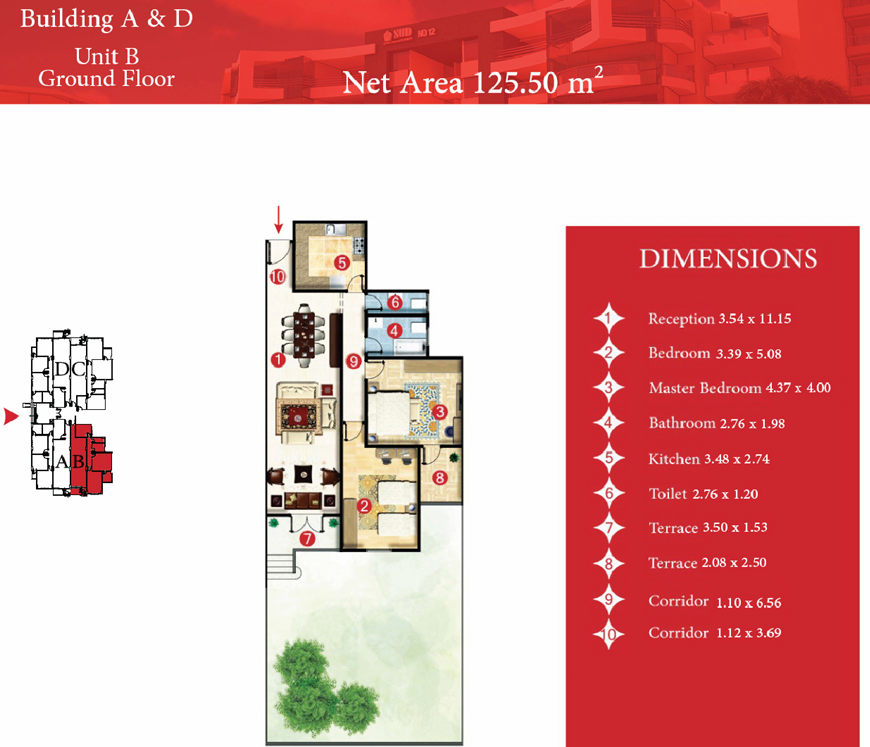 Floor plan for apartment at Capital Heights 2