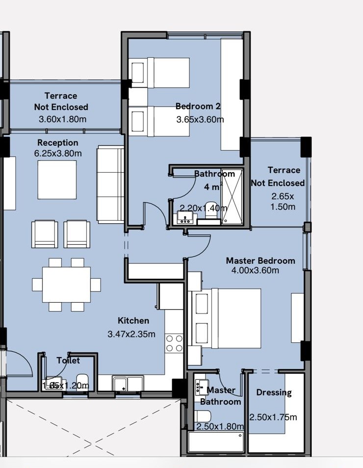 Floor plan for chalet at Hacienda West
