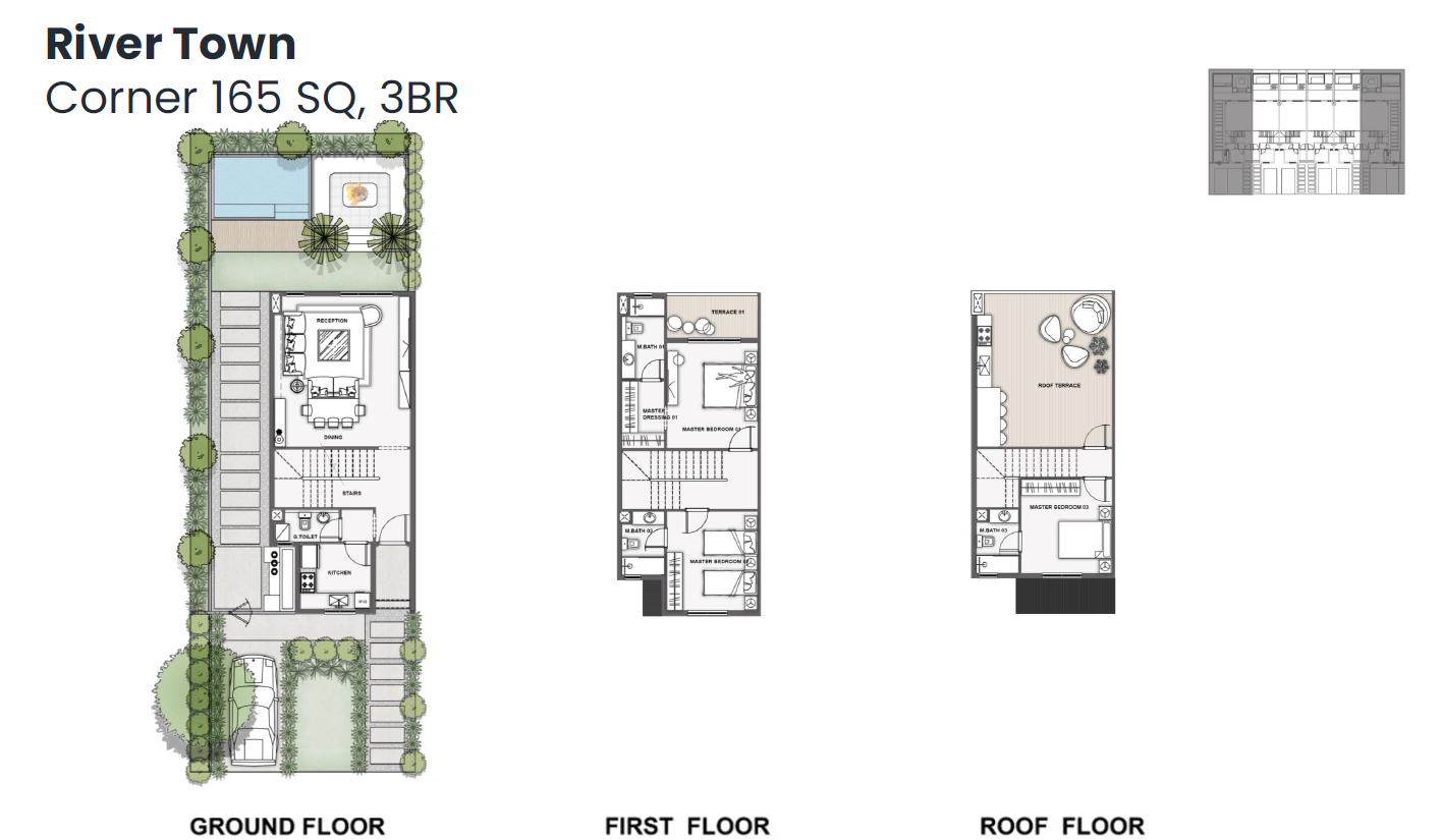 Floor plan for townhouse at Jirian - Mountain View
