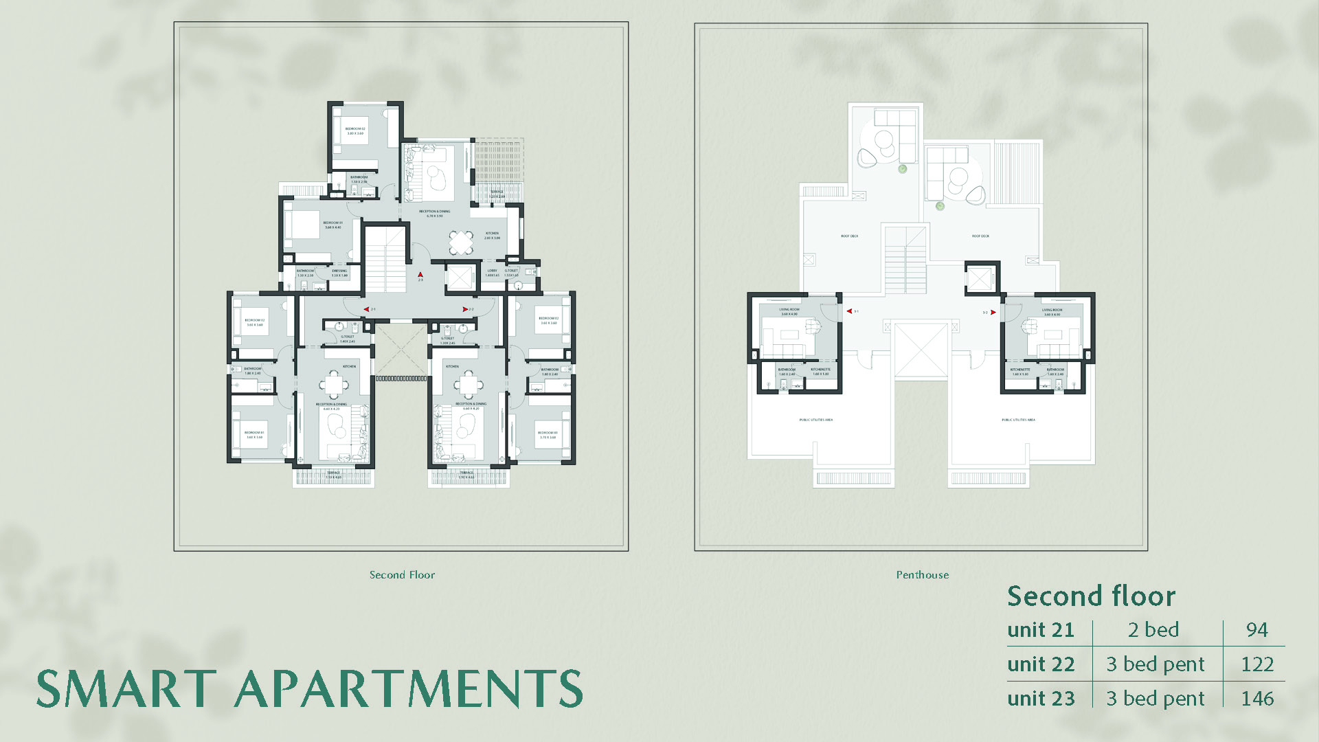 Floor plan for penthouse at O West Orascom