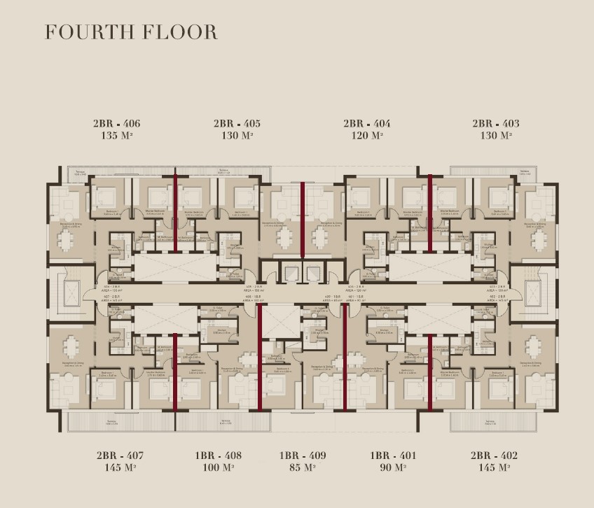 Floor plan for apartment at The Crest