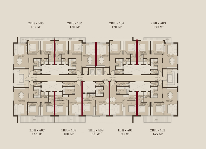 Floor plan for apartment at The Crest