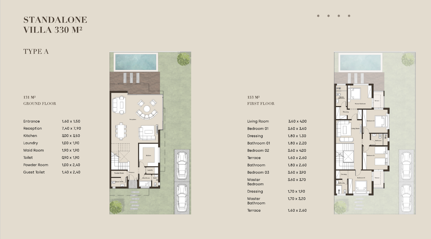 Floor plan for villa at The Crest