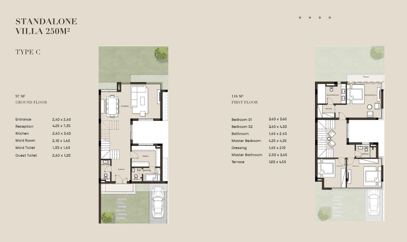 Floor plan for villa at The Crest