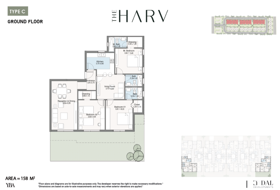 Floor plan for apartment at The Harv