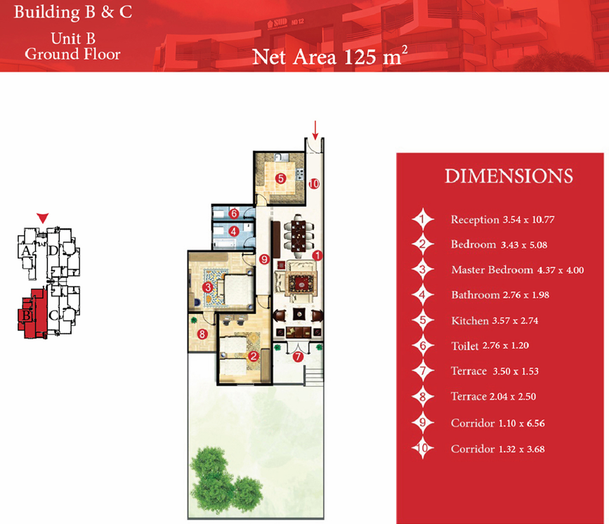 Floor plan for apartment at Capital Heights 2