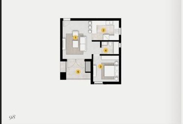 Floor plan for studio at ZED