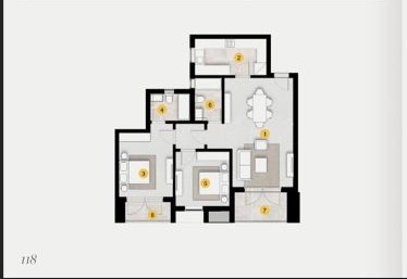 Floor plan for apartment at ZED