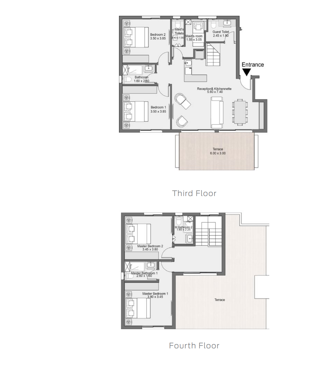 Floor plan for chalet at D-Bay