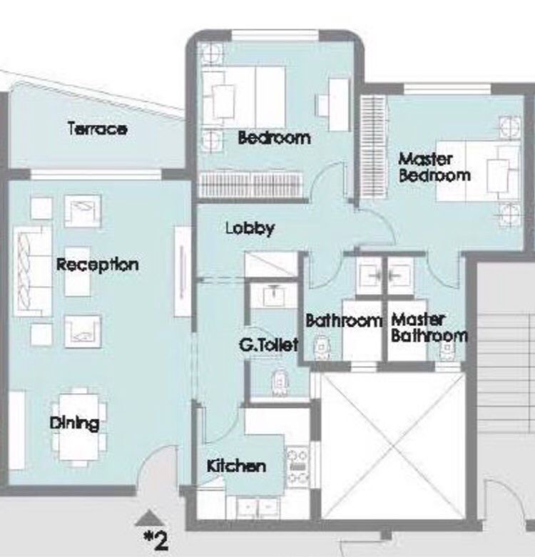 Floor plan for apartment at Palm Hills New Cairo