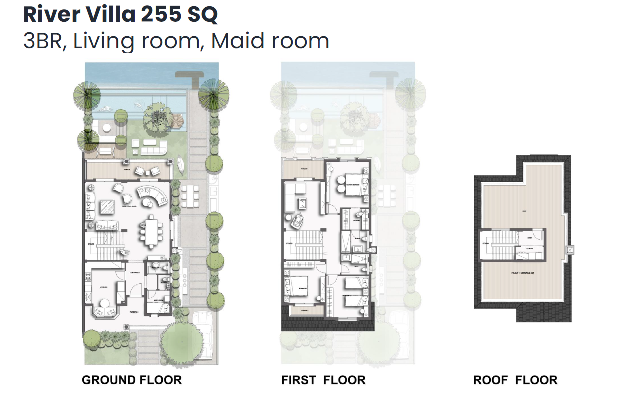 Floor plan for villa at Jirian - Mountain View