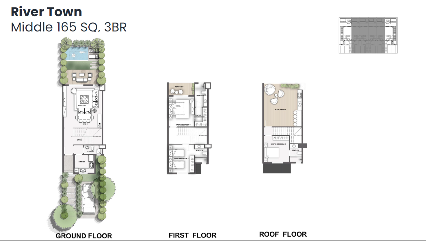 Floor plan for townhouse at Jirian - Mountain View