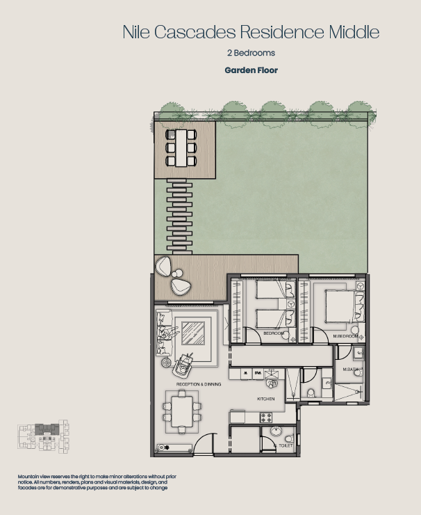 Floor plan for apartment at Jirian - Mountain View