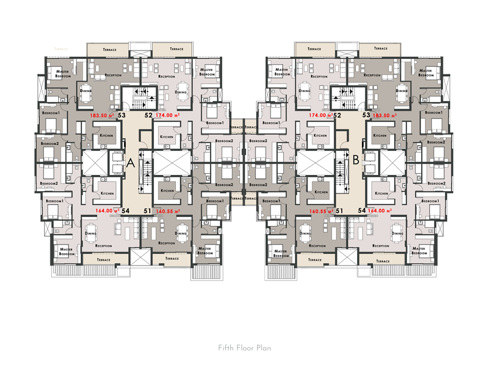Floor plan for apartment at Palm Hills New Cairo