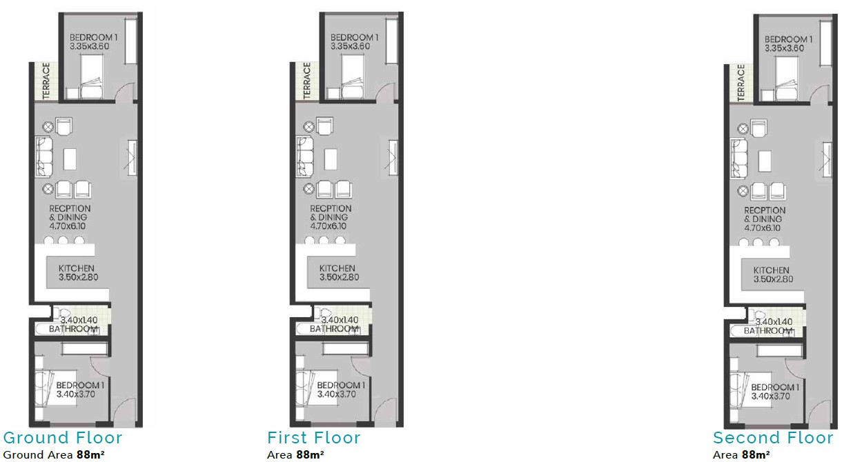 Floor plan for apartment at Smeralda Bay Sidi Heneish -Sbay