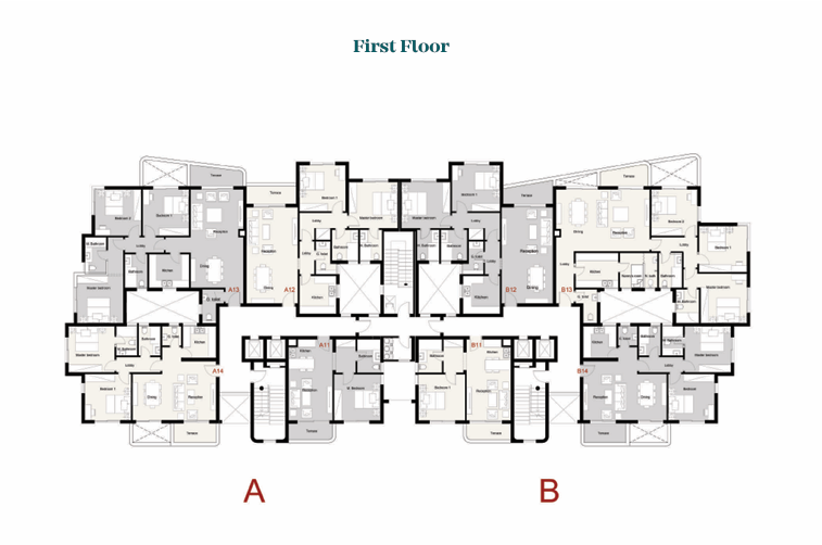 Floor plan for apartment at Palm Hills New Cairo