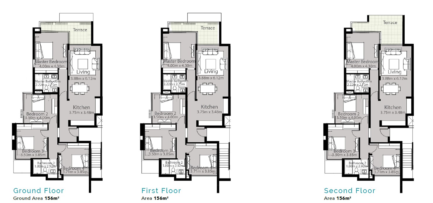 Floor plan for chalet at Smeralda Bay Sidi Heneish -Sbay