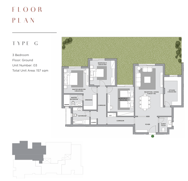Floor plan for apartment at The Estates Residence